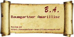 Baumgartner Amarillisz névjegykártya